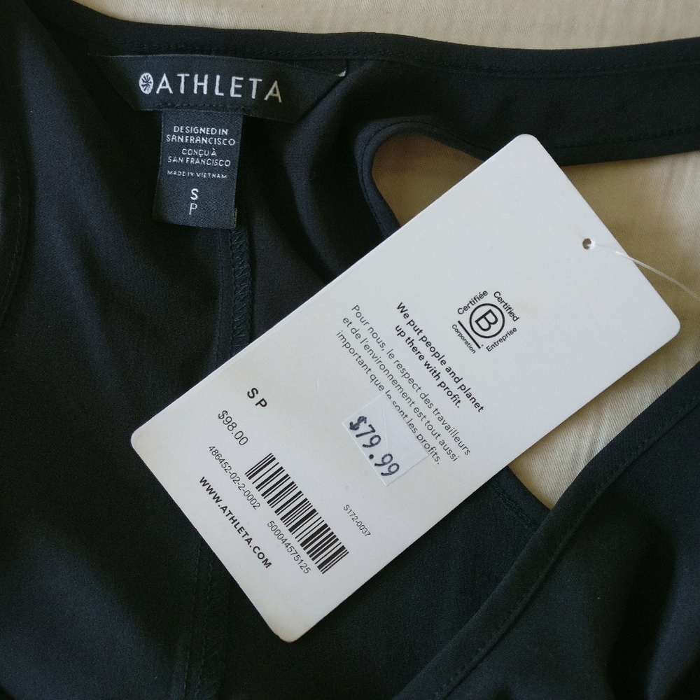 NWT Athleta Black Presidio Dress Cover Up Sz Small - Picture 9 of 11